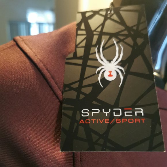 Spyder Women’s Brushed Crew Neck Top (Maroon) S/P - Picture 6 of 7